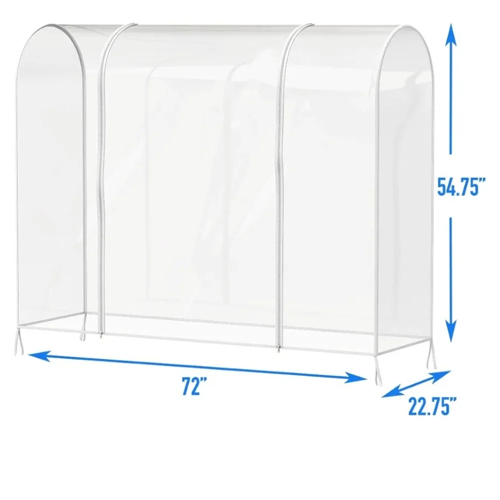 Simple Houseware Clear Garment Rack Cover